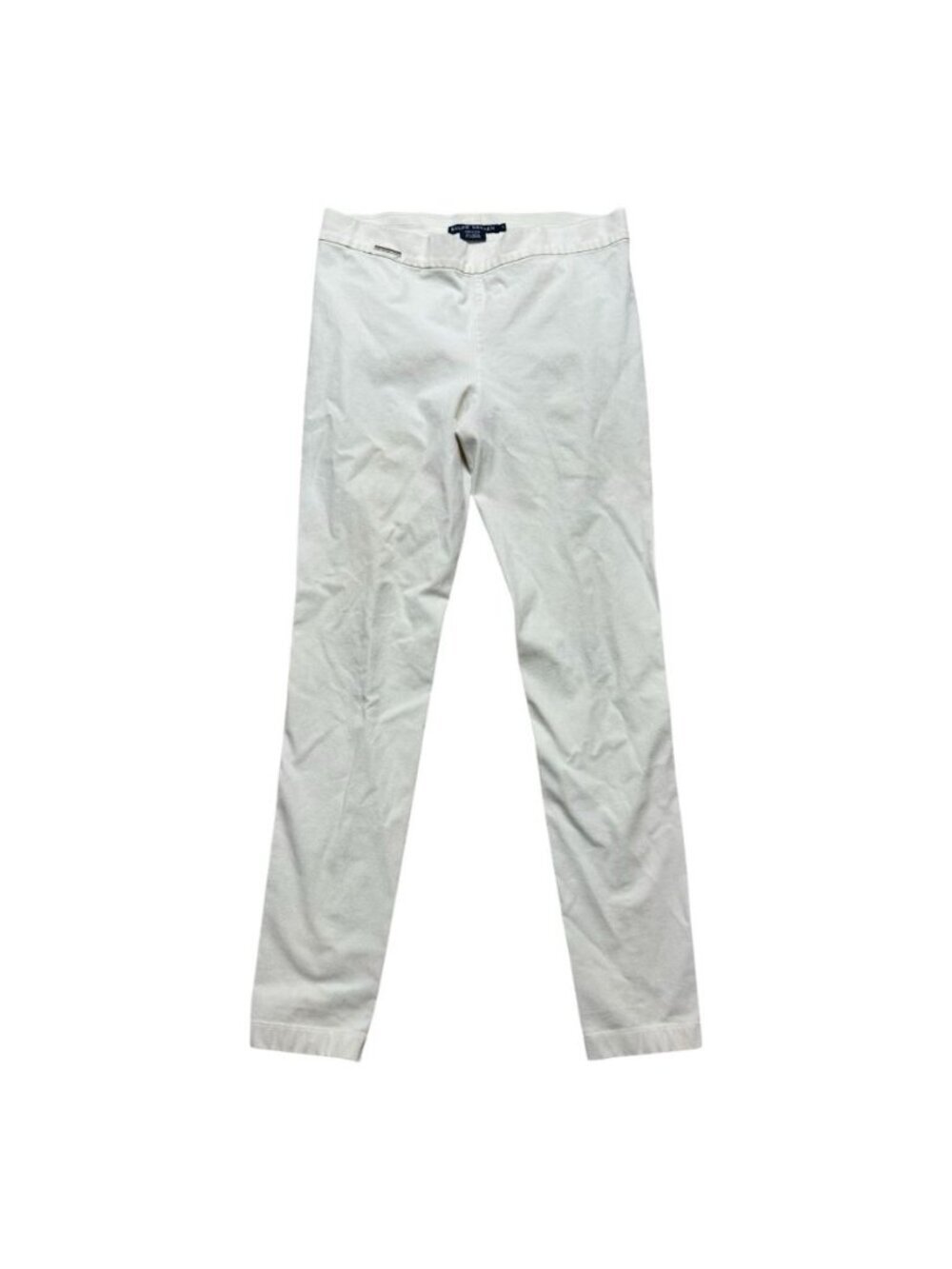 Ralph Lauren Cream Stretch Ankle Pants Women’s Size 6 Slim Leg Pull On